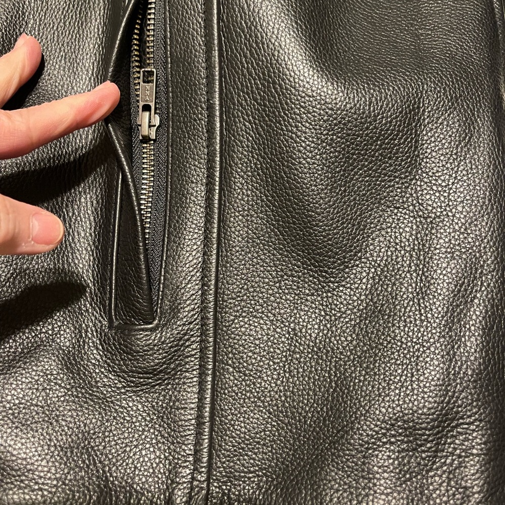 ZIR LEATHER MOTORCYCLE JACKET 3X - Picture 2 of 12